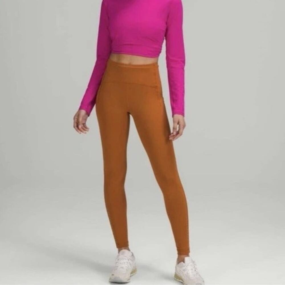 Lululemon Size 6 Swift Speed High-Rise Tight Leggings 28” Inseam Brown W5EI1S